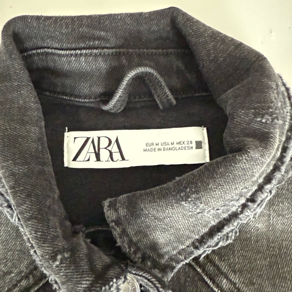 Zara Charcoal Denim Jacket